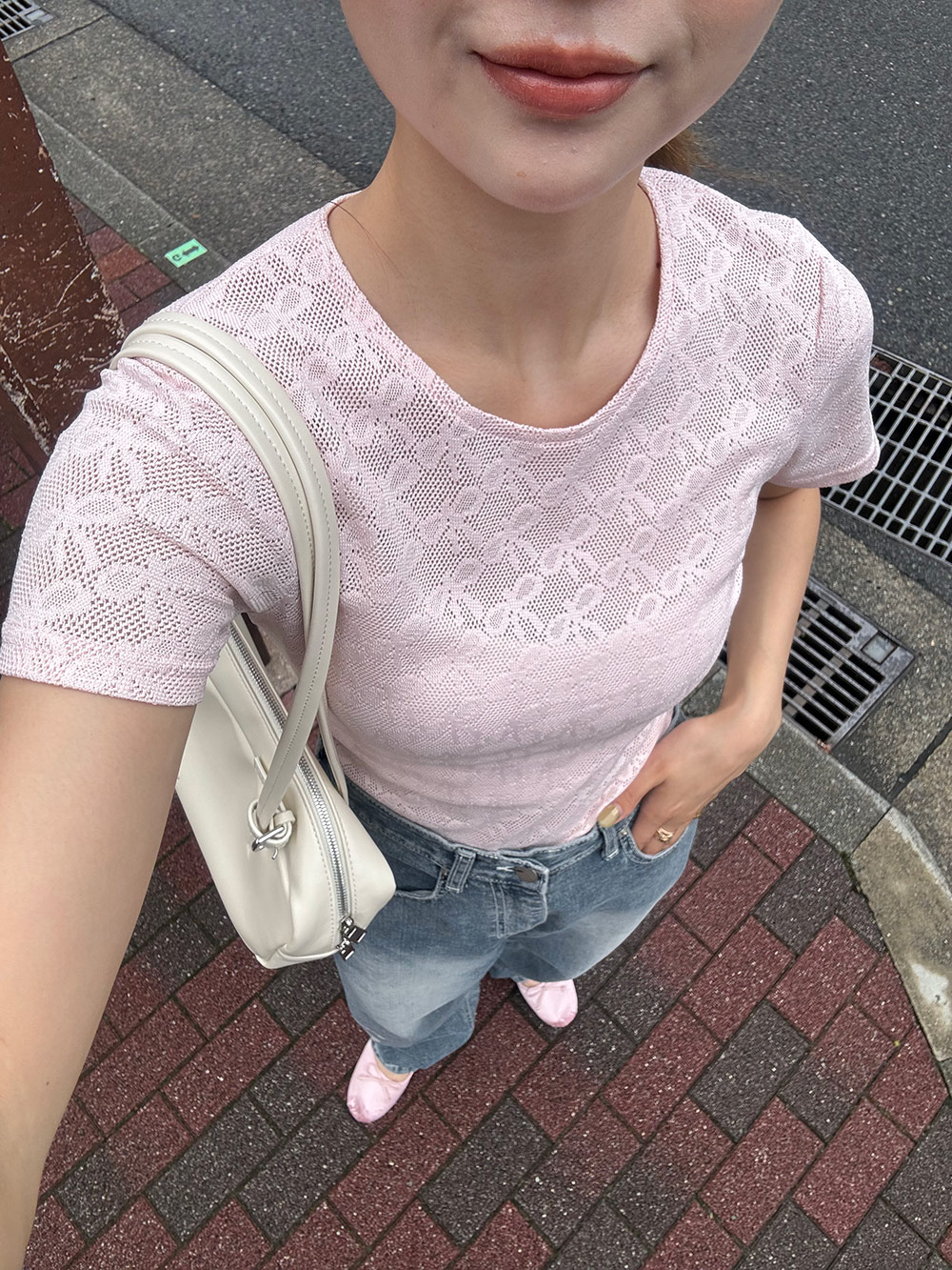 リボンシースルークロップドTシャツ | 詳細画像6