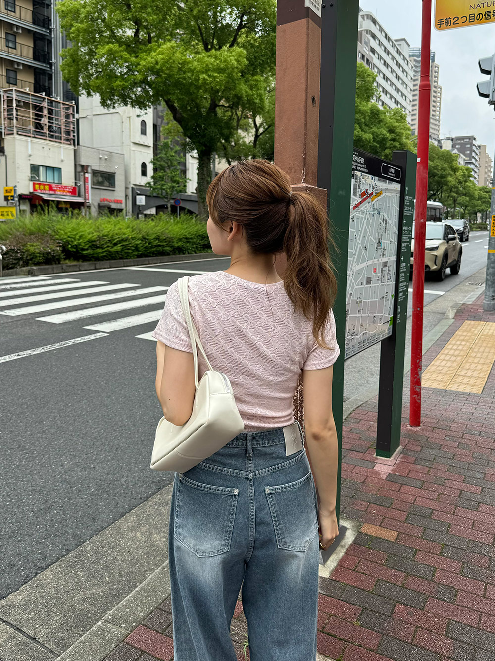 リボンシースルークロップドTシャツ | 詳細画像15