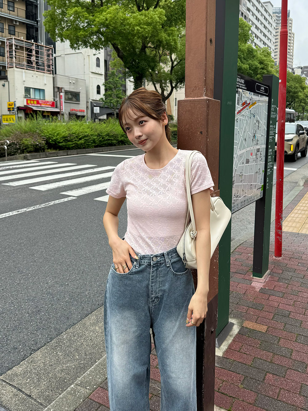 リボンシースルークロップドTシャツ | 詳細画像16