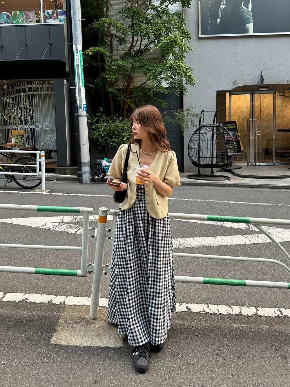 ノーカラー半袖ジャケット | 詳細画像4
