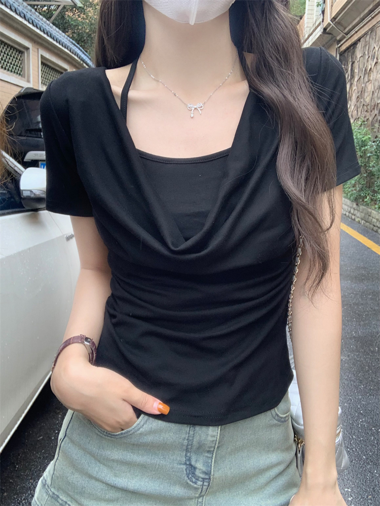 2WAYホルタードレープ半袖Tシャツ | 詳細画像11