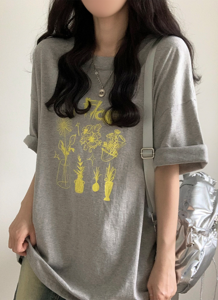 フラワープリント半袖Tシャツ | レディースファッション通販 - DHOLIC