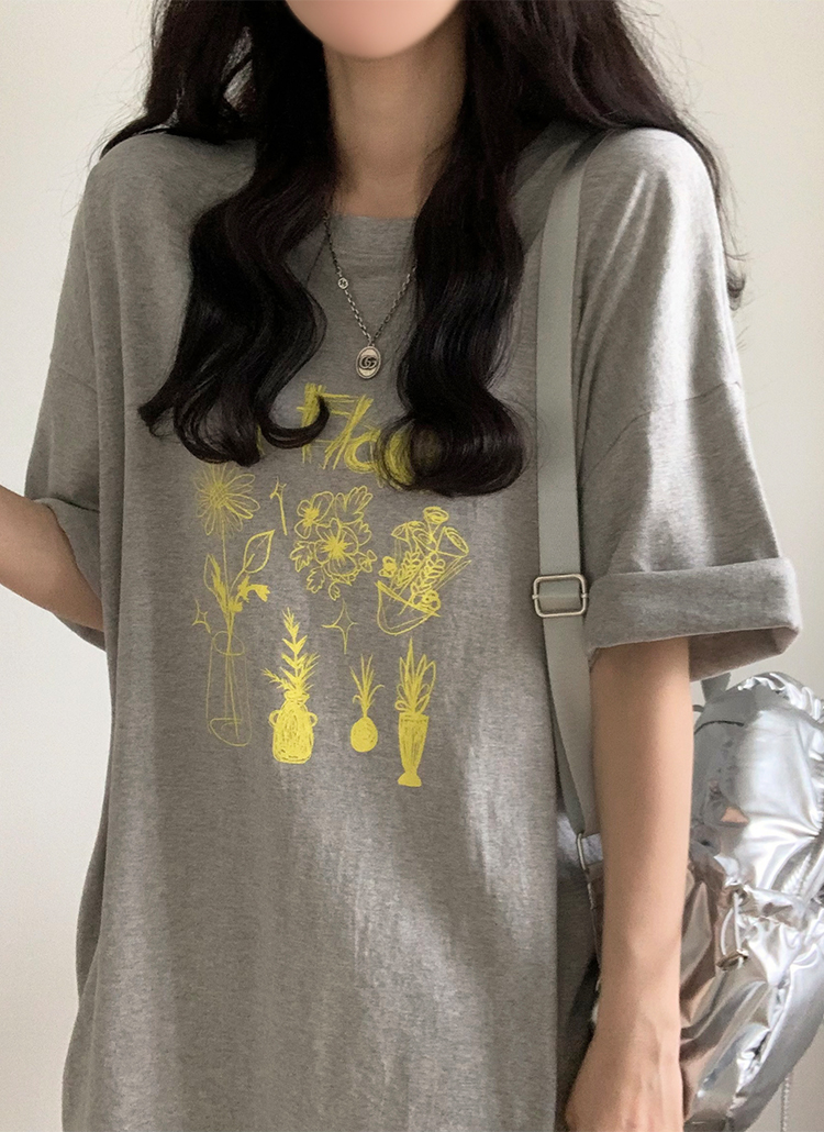フラワープリント半袖Tシャツ | レディースファッション通販 - DHOLIC