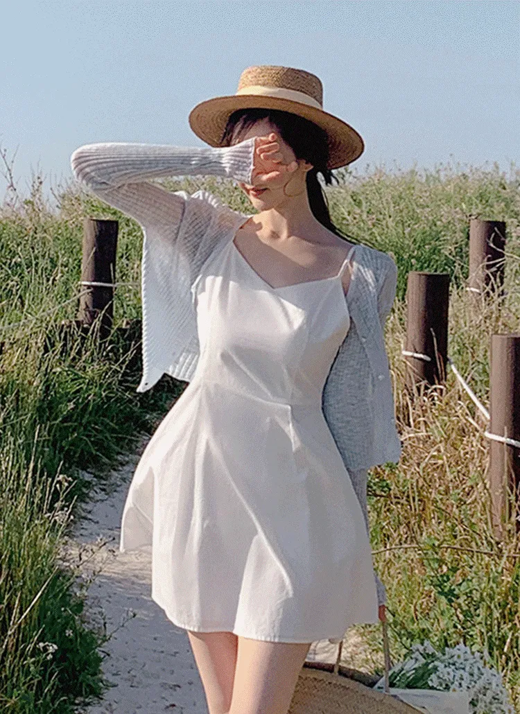 パール調ボタンスカラップリブシアーカーディガン | FROMDAYONE | 詳細画像1