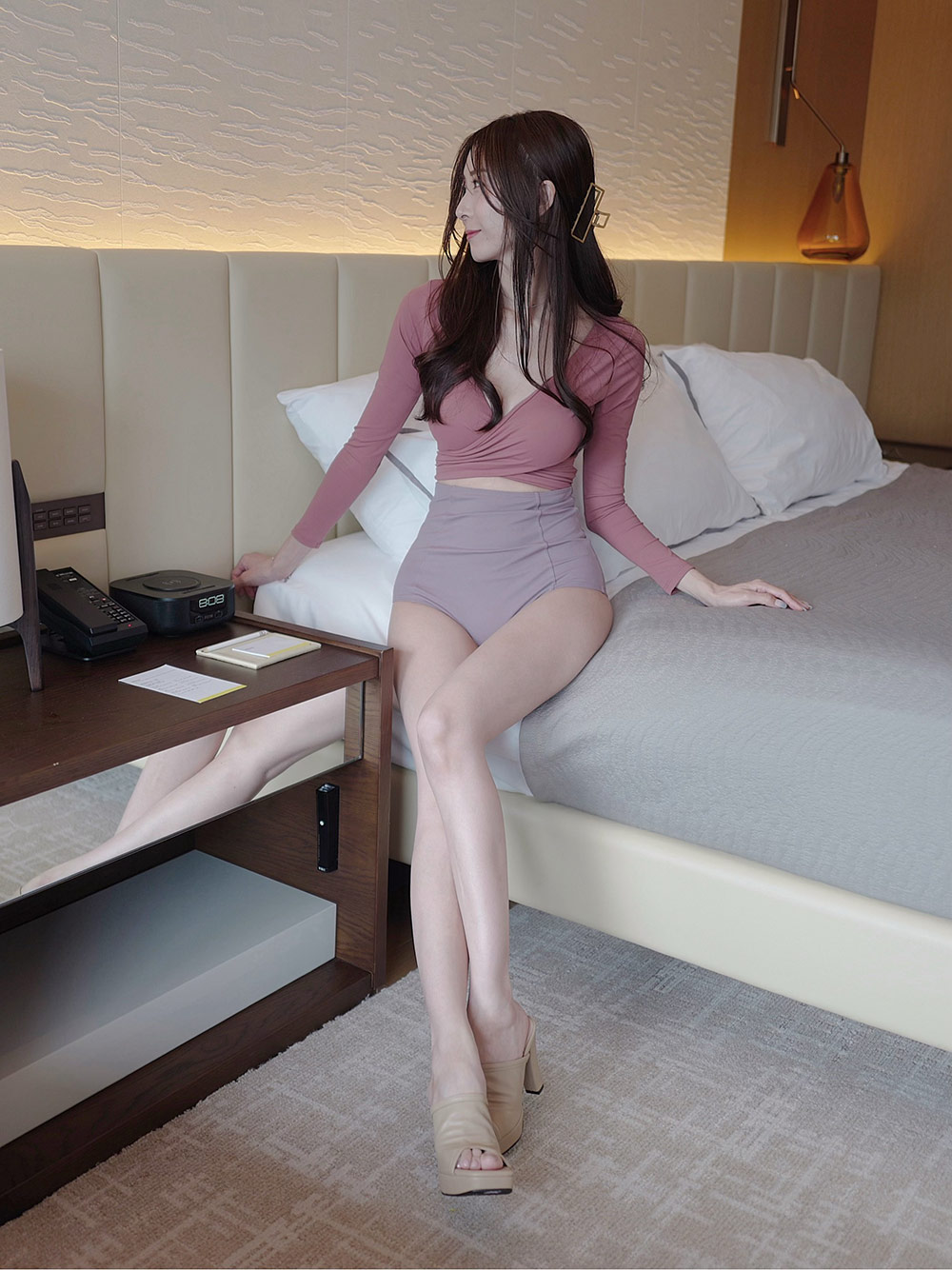 カップ付クロスストラップハイウエストラッシュガードSET | 詳細画像8