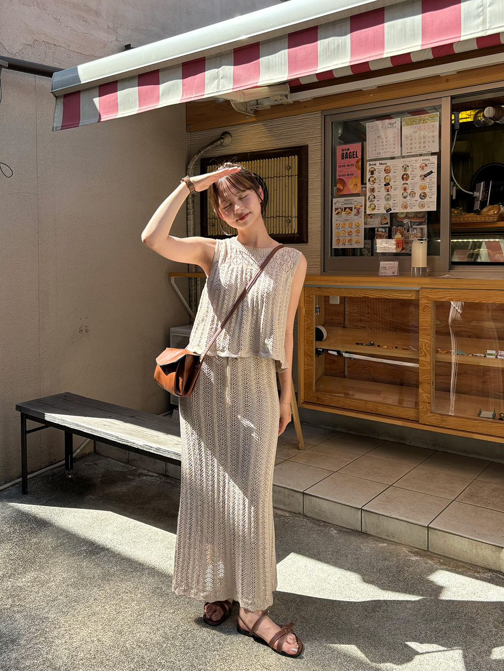 パンチングレースニットノースリーブ&スカートSET | 詳細画像15