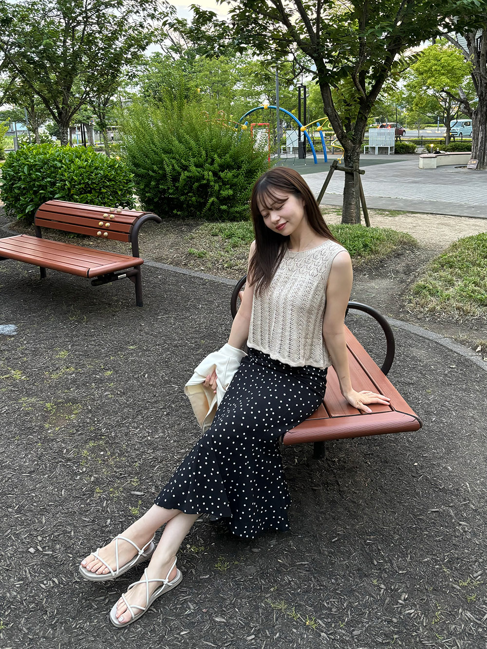 パンチングレースニットノースリーブ&スカートSET | 詳細画像20
