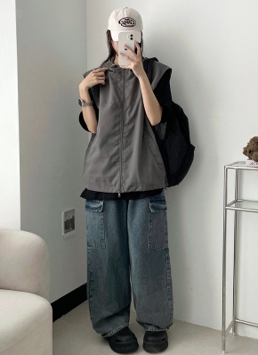 ピンキーアンドダイアン　ブルーフォックス　ベスト　リアルファー　ジレ　羽織り 美品 JINDO フォックススキン ベスト ジレ 希少 珍しい リアル
