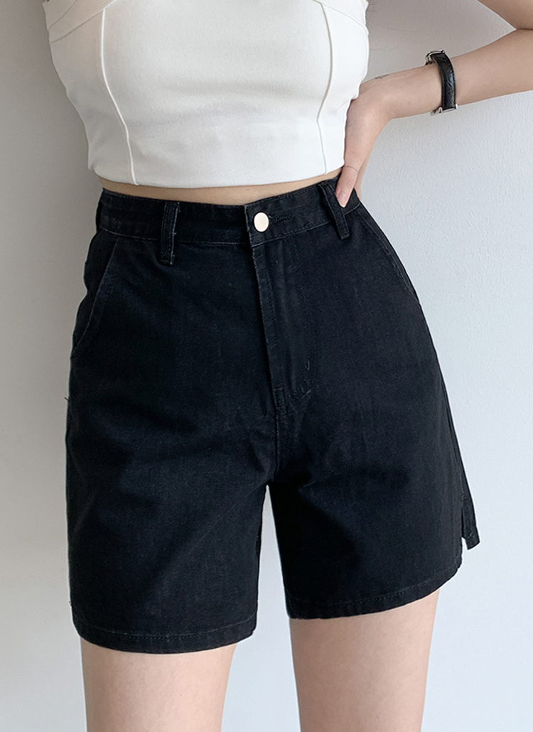 ハイウエストフレアショートデニムパンツ | レディースファッション