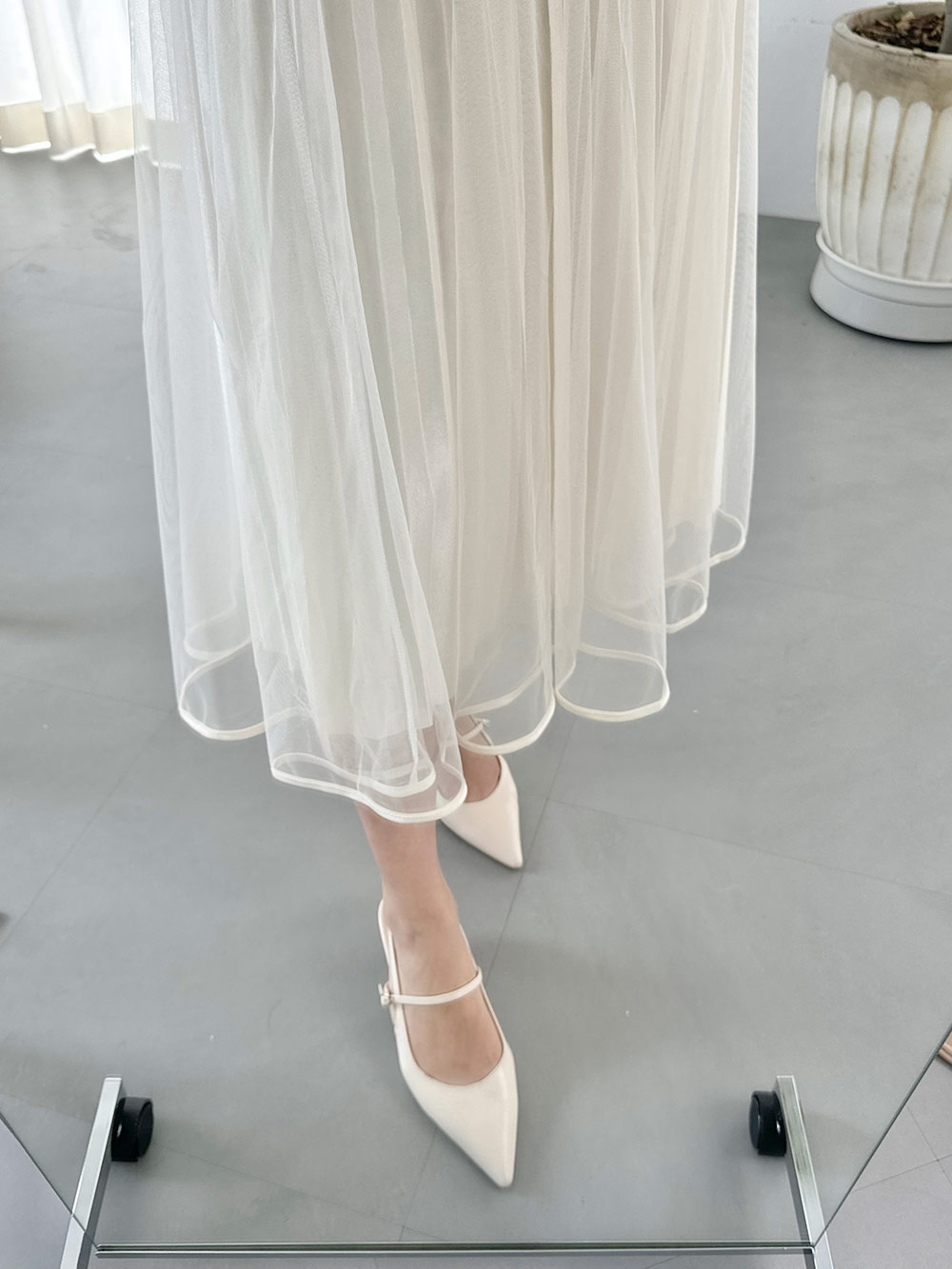 リバーシブルプリーツボリュームシフォンスカート | 詳細画像4