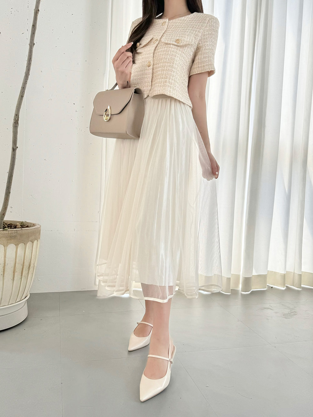 リバーシブルプリーツボリュームシフォンスカート | 詳細画像9