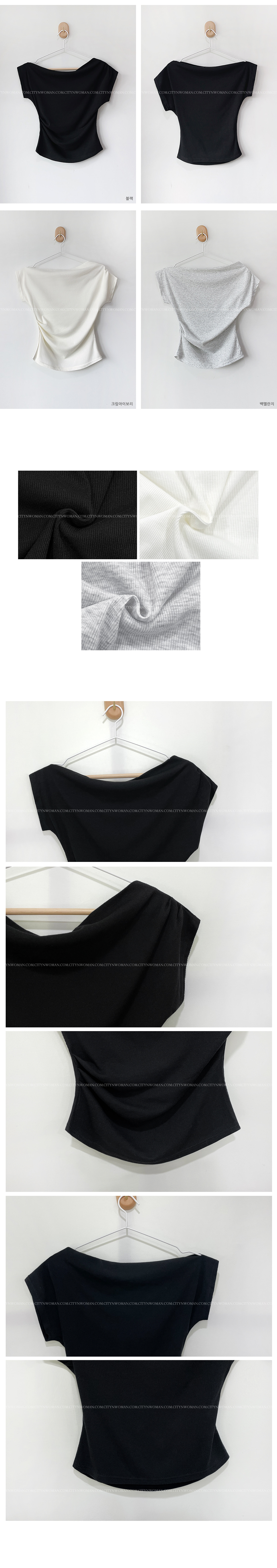 アンバランスネックオフショルサマーTシャツ | 詳細画像13