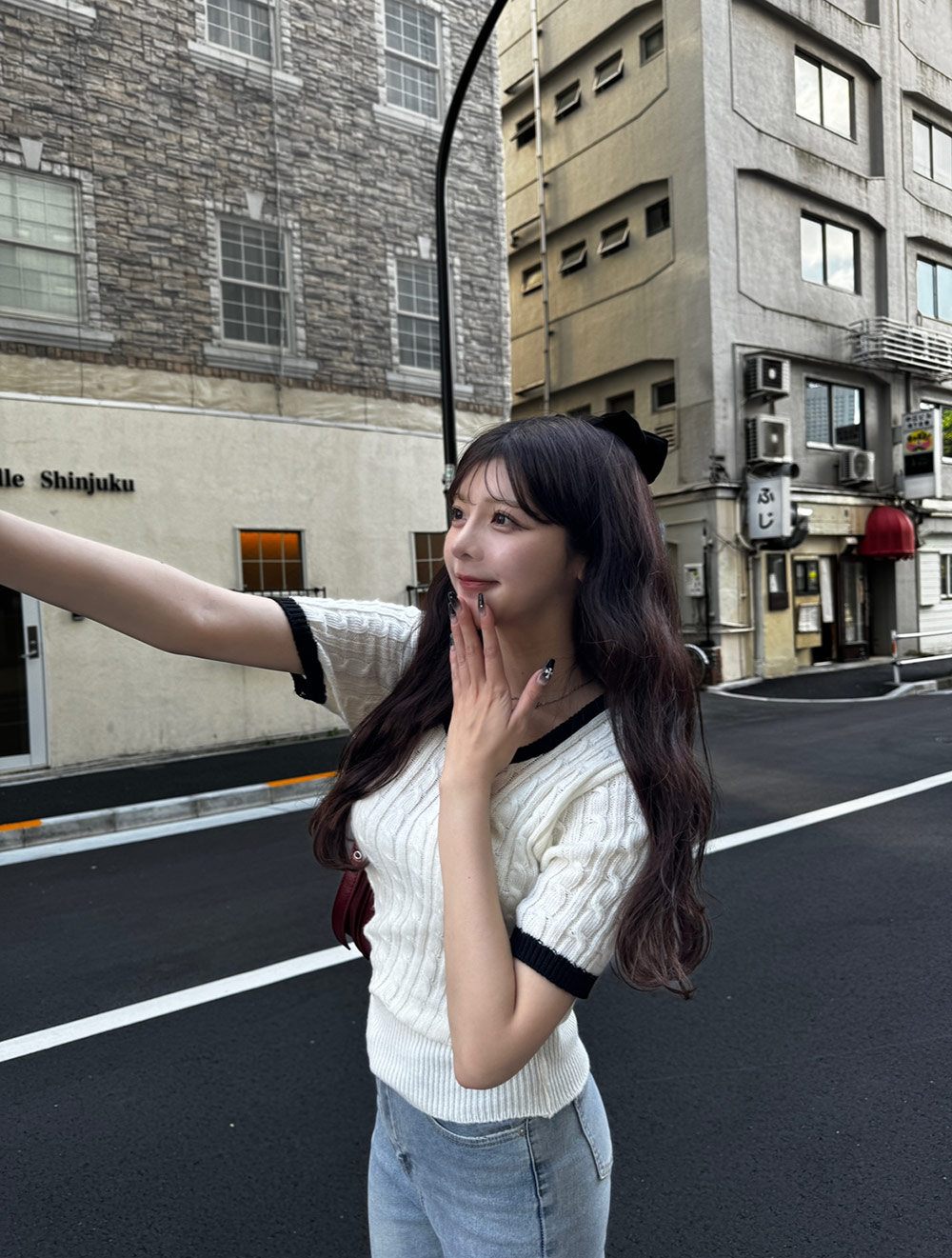 ラップ調デニムスカートパンツ | 詳細画像4