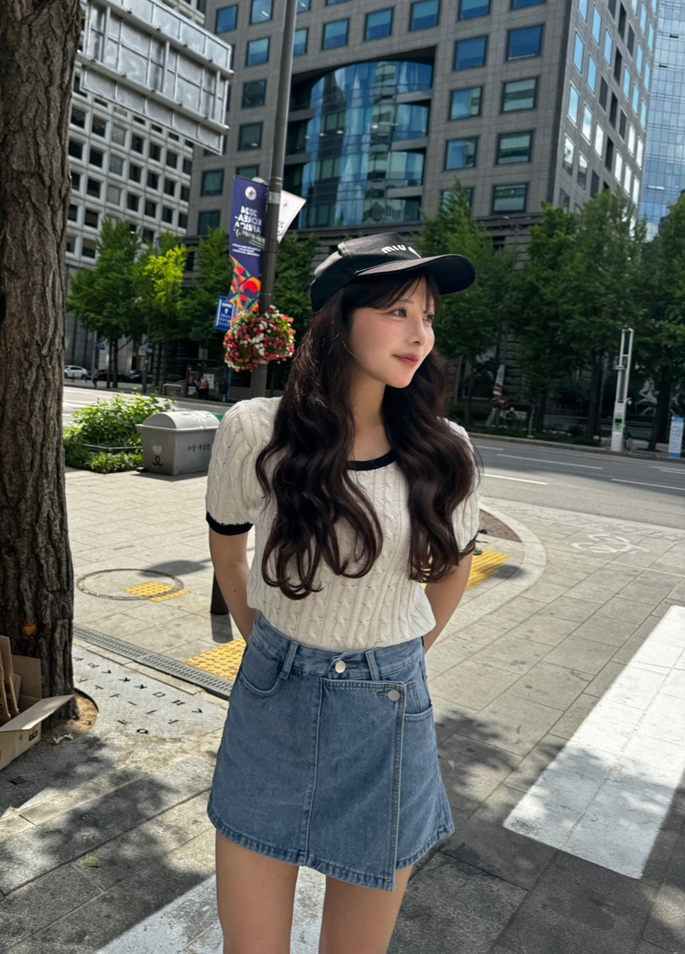 ラップ調デニムスカートパンツ | 詳細画像7