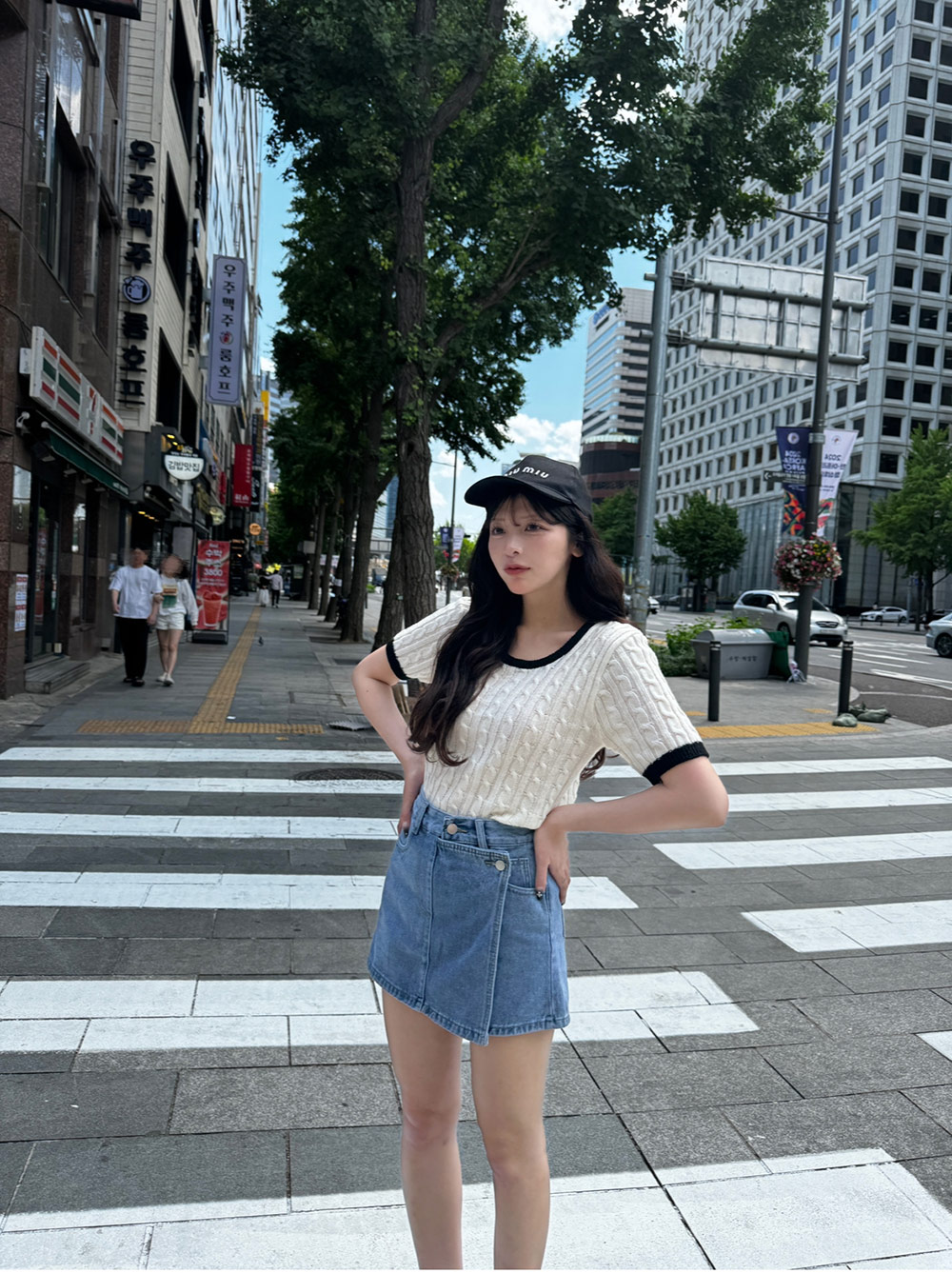 ラップ調デニムスカートパンツ | 詳細画像9