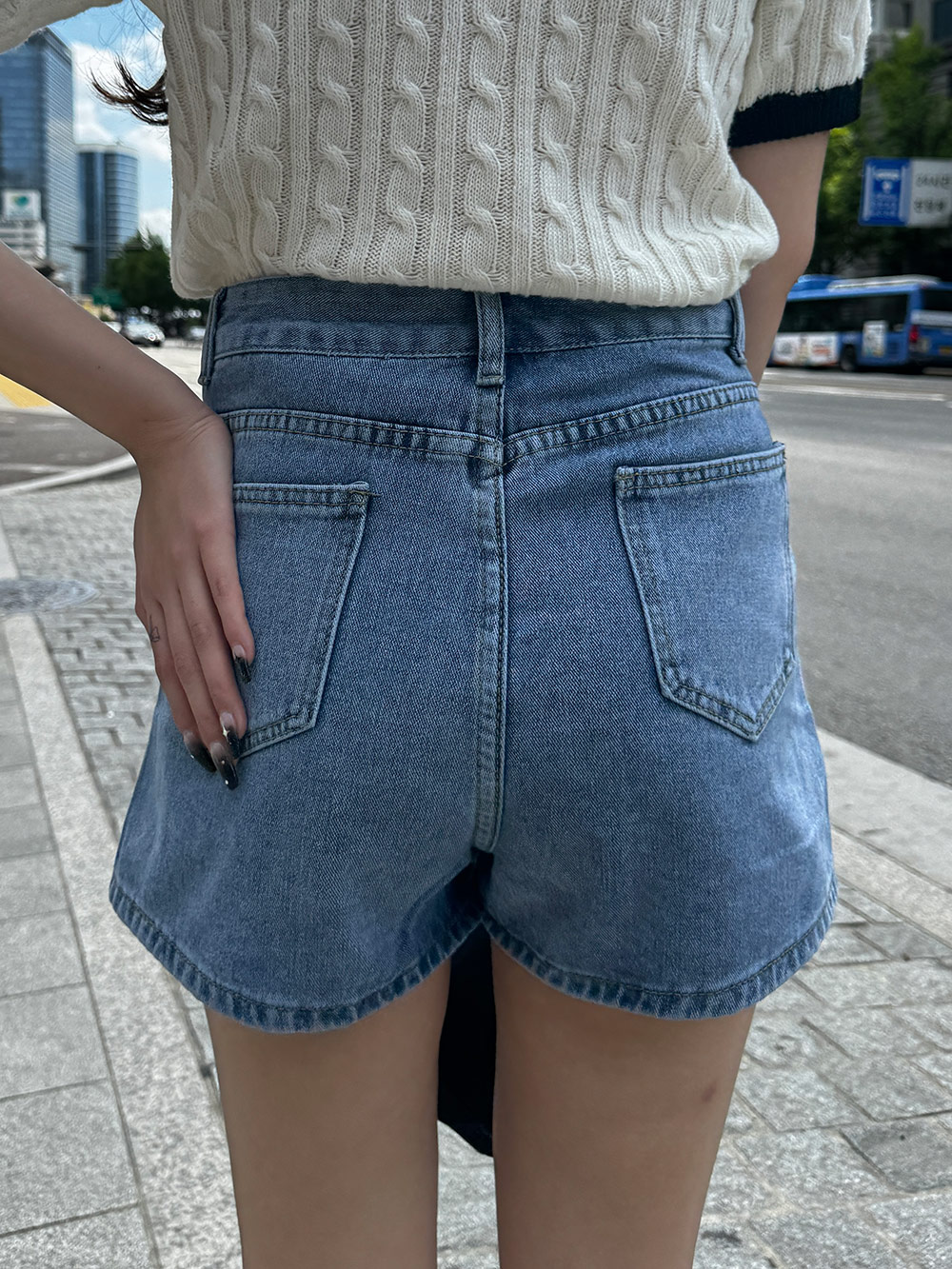 ラップ調デニムスカートパンツ | 詳細画像15