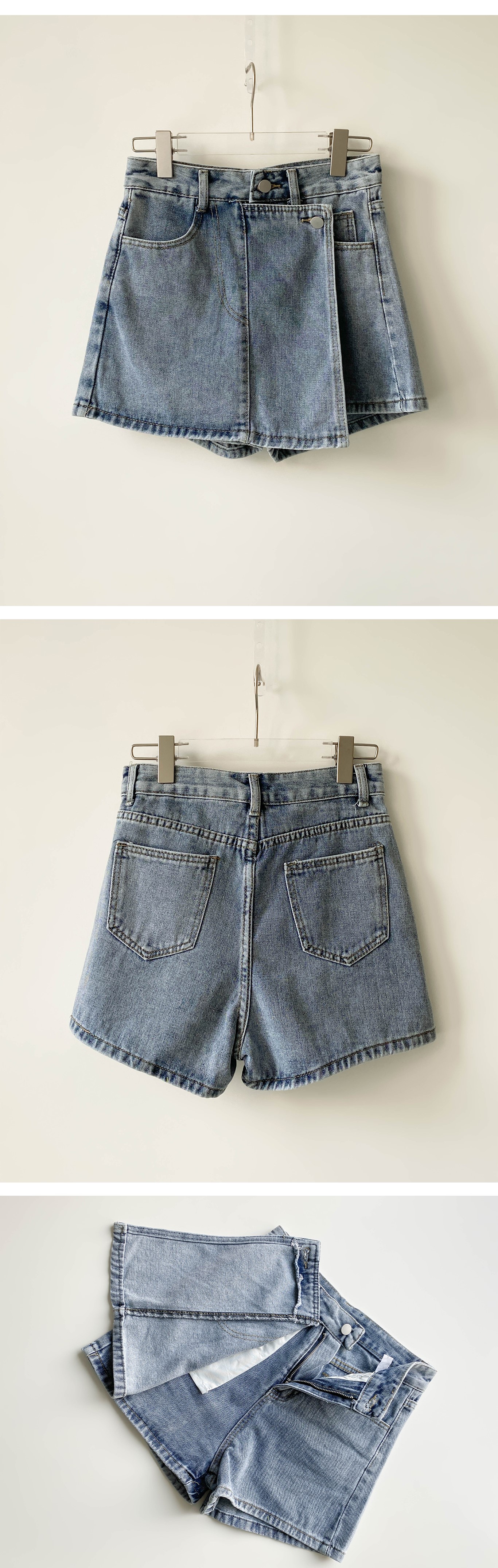 ラップ調デニムスカートパンツ | 詳細画像20