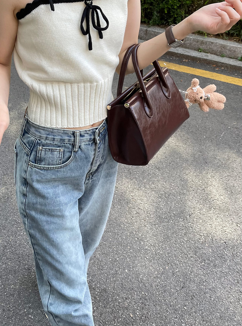 2WAYヴィンテージ風スクエアバッグ | 詳細画像3