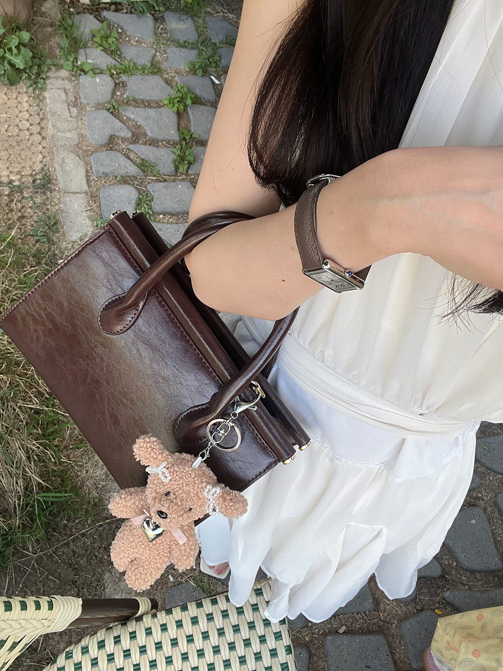 2WAYヴィンテージ風スクエアバッグ | 詳細画像9