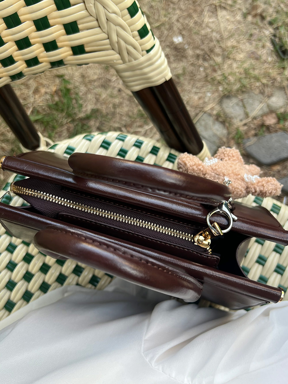 2WAYヴィンテージ風スクエアバッグ | 詳細画像10