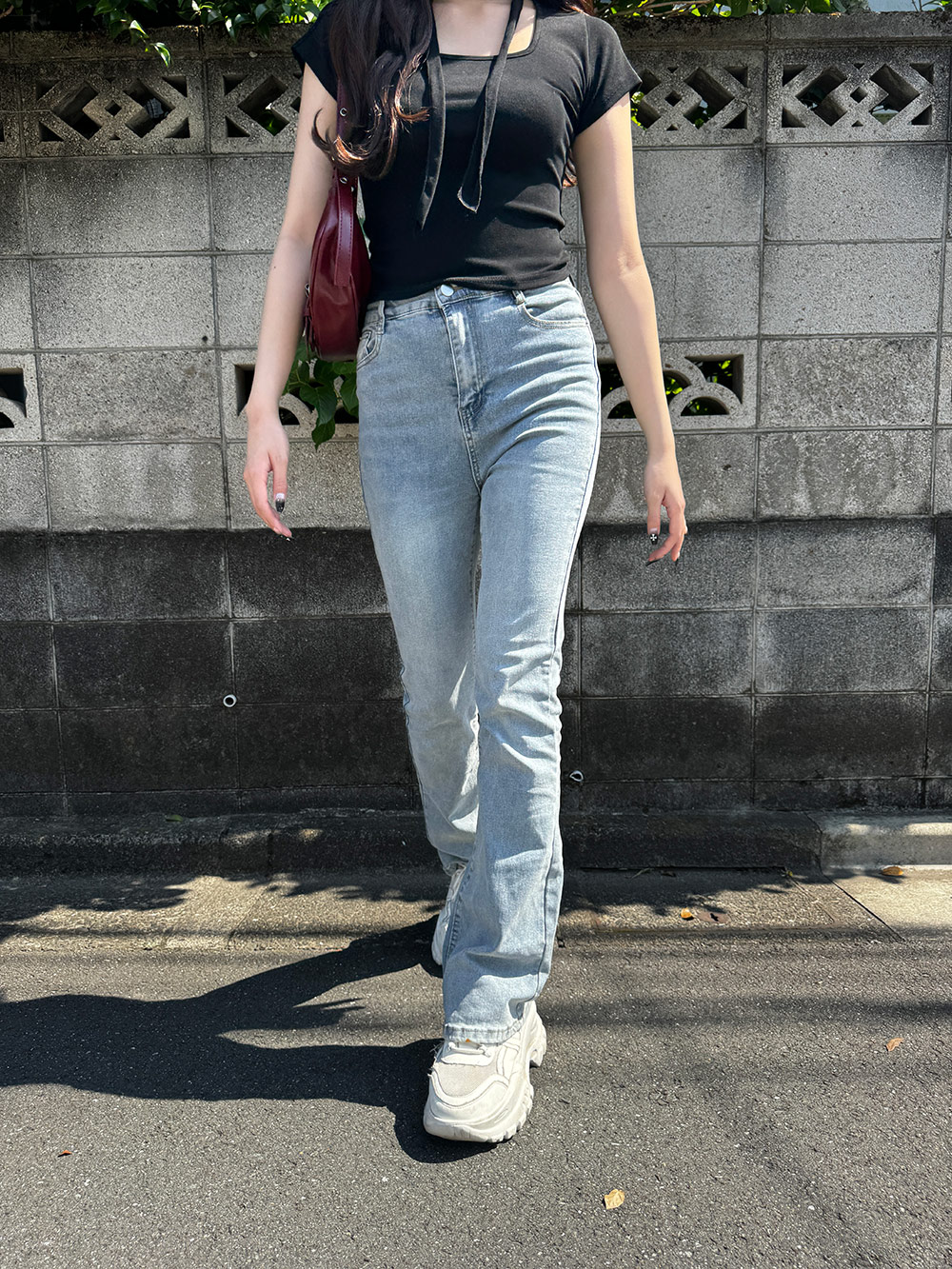 3TYPEハイウエストストレッチフレアパンツ | 詳細画像16