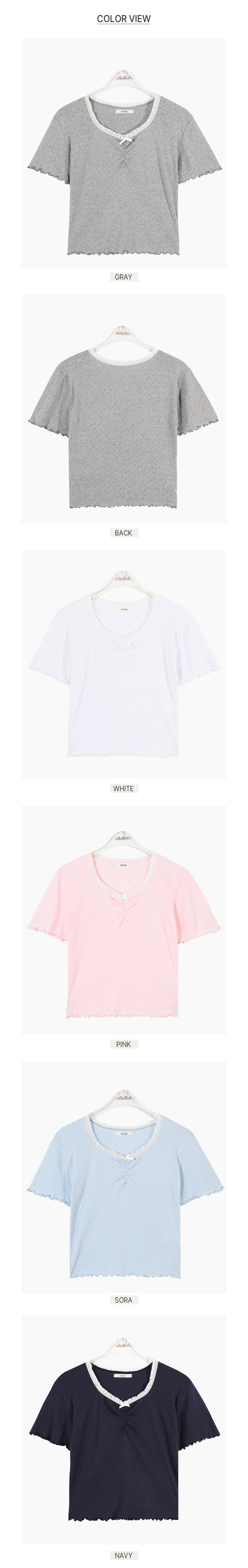 首レース半袖Tシャツ | 詳細画像21