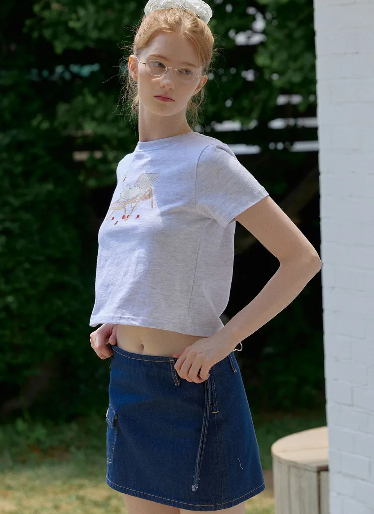 ストロベリードッグプリント半袖Tシャツ | 詳細画像1