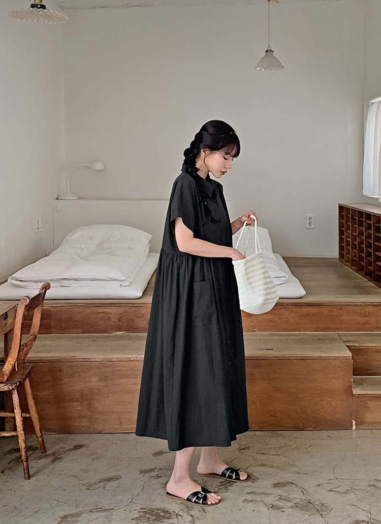 【23区ゴルフ】襟付き 半袖 ワンピース ペチパンツ付『Ⅱ』グレー☆ストライプ 半袖ストライプシャツワンピース | レディースファッション通販 - DHOLIC