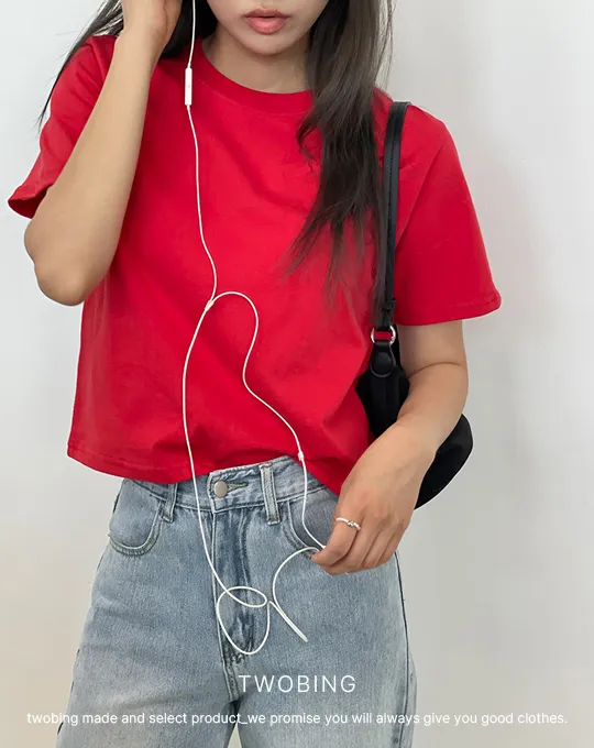 ラウンドネック半袖Tシャツ | twobing | 詳細画像2
