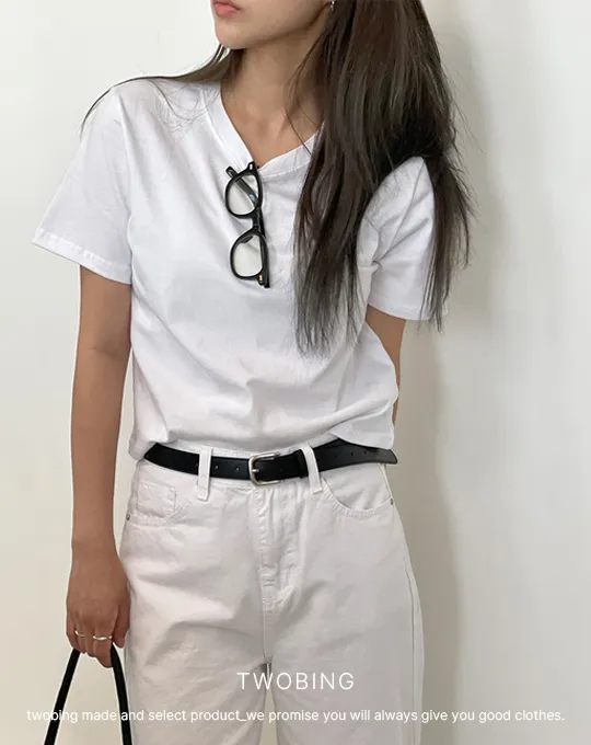 ラウンドネック半袖Tシャツ | twobing | 詳細画像3