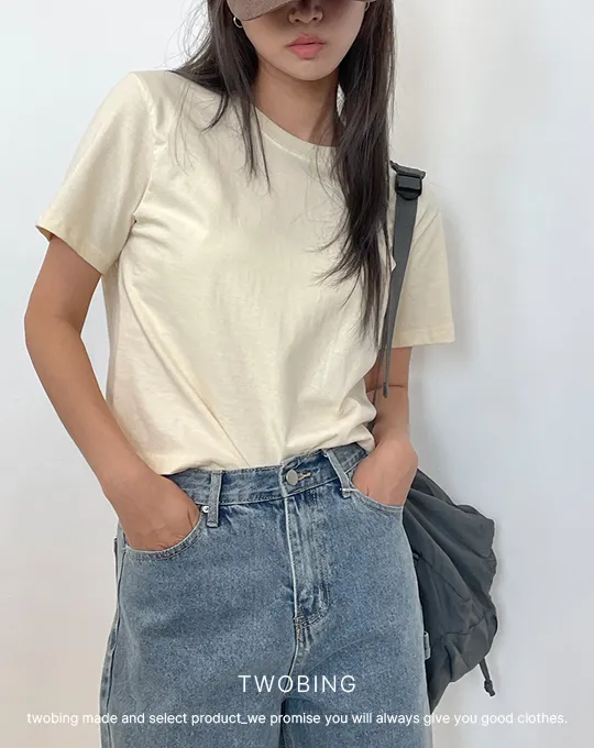 ラウンドネック半袖Tシャツ | twobing | 詳細画像5