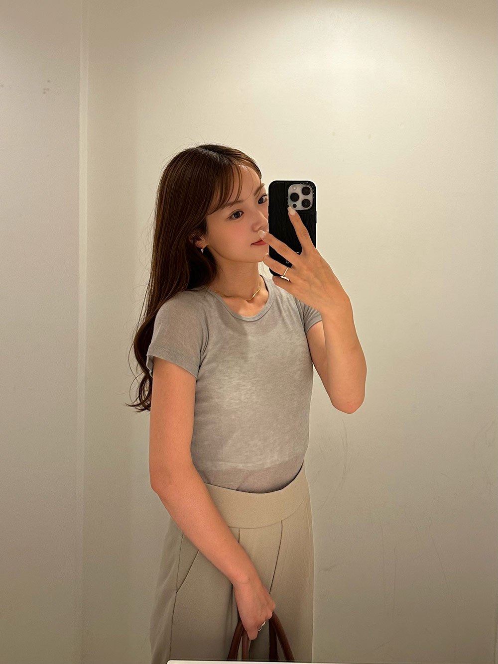 ウール混シアーTシャツ | 詳細画像6