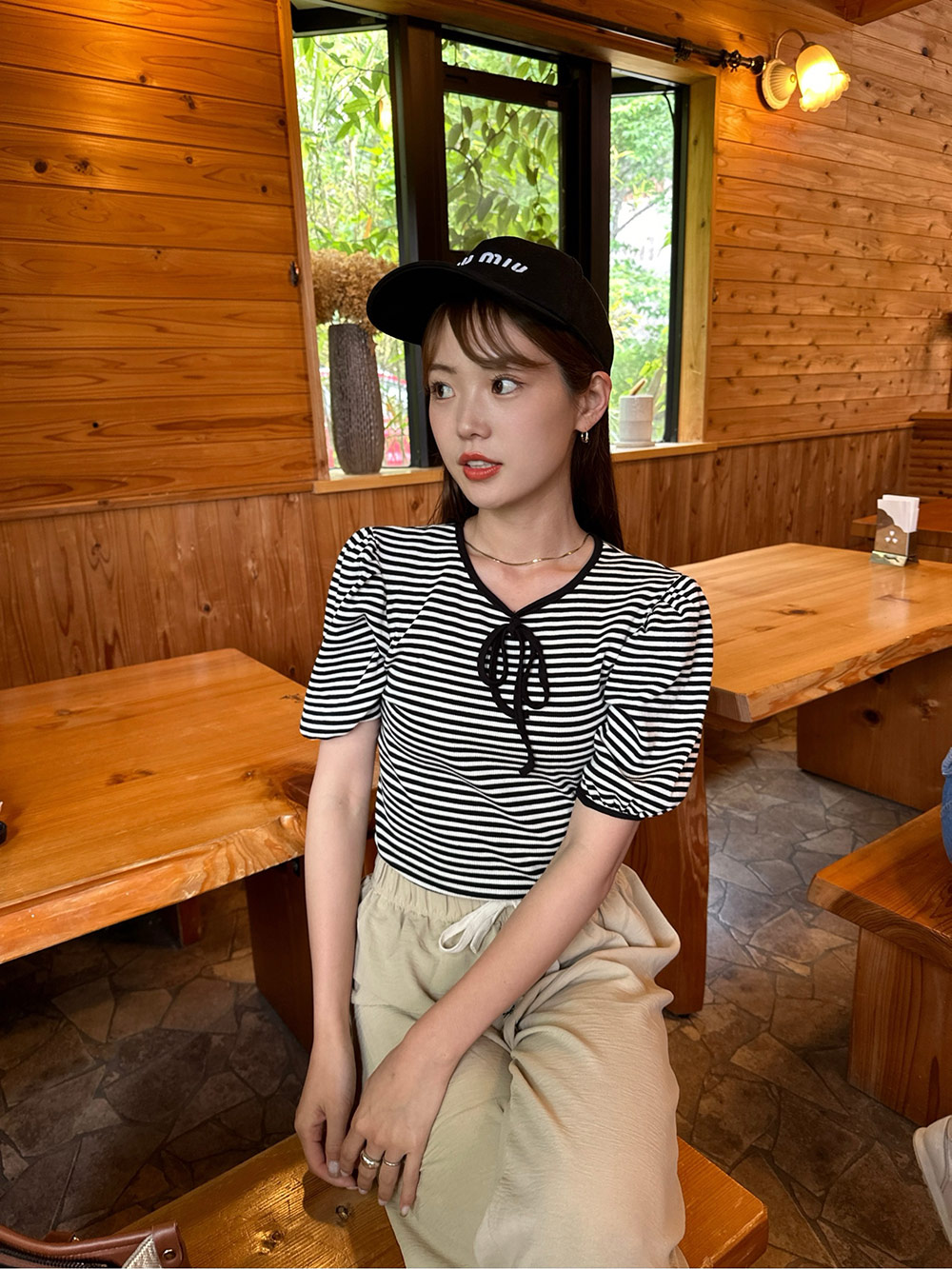 パフスリーブボーダーTシャツ | 詳細画像5