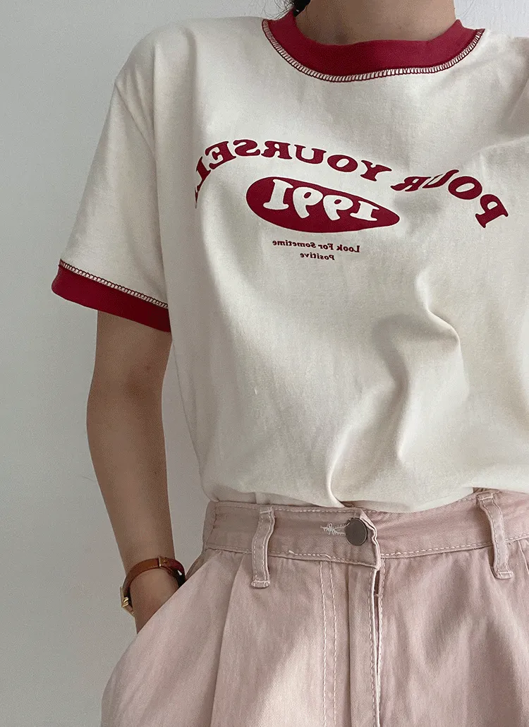 配色ネック1991半袖Tシャツ | theclip | 詳細画像1