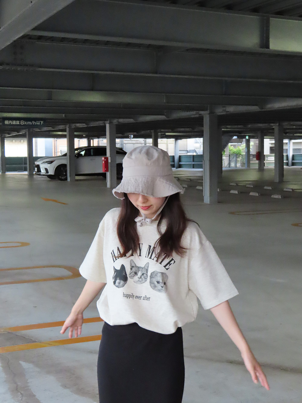 スリーキャッツプリントTシャツ | 詳細画像7
