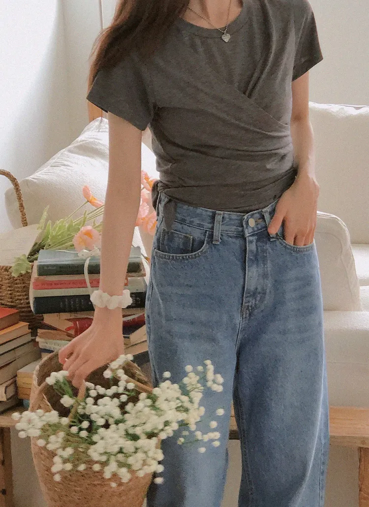 フロントクロス半袖Tシャツ | naturalmind | 詳細画像1