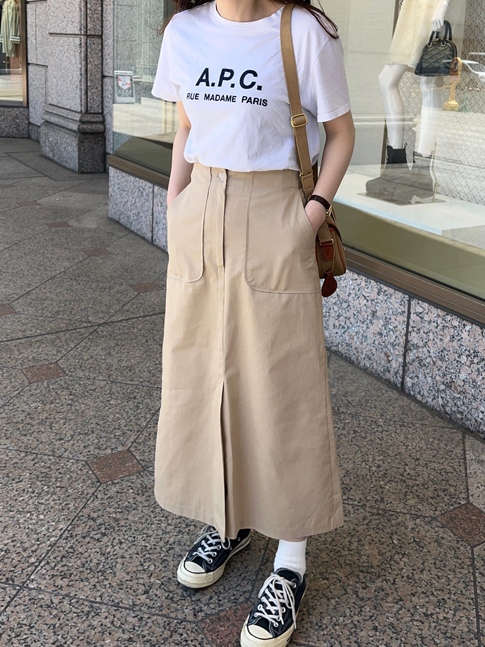 ハイウエストチノスカート | レディースファッション通販 - DHOLIC