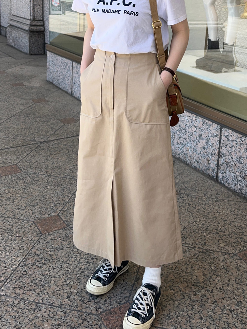 ハイウエストチノスカート | レディースファッション通販 - DHOLIC