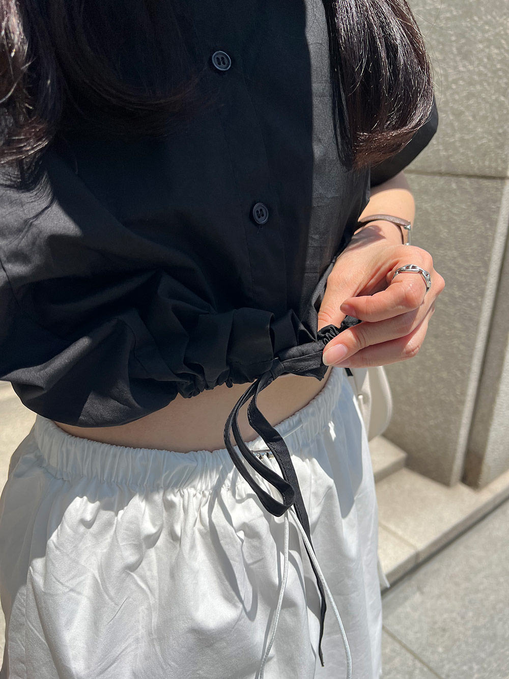 ドロスト半袖シャツ&カーゴAラインスカートSET | 詳細画像19