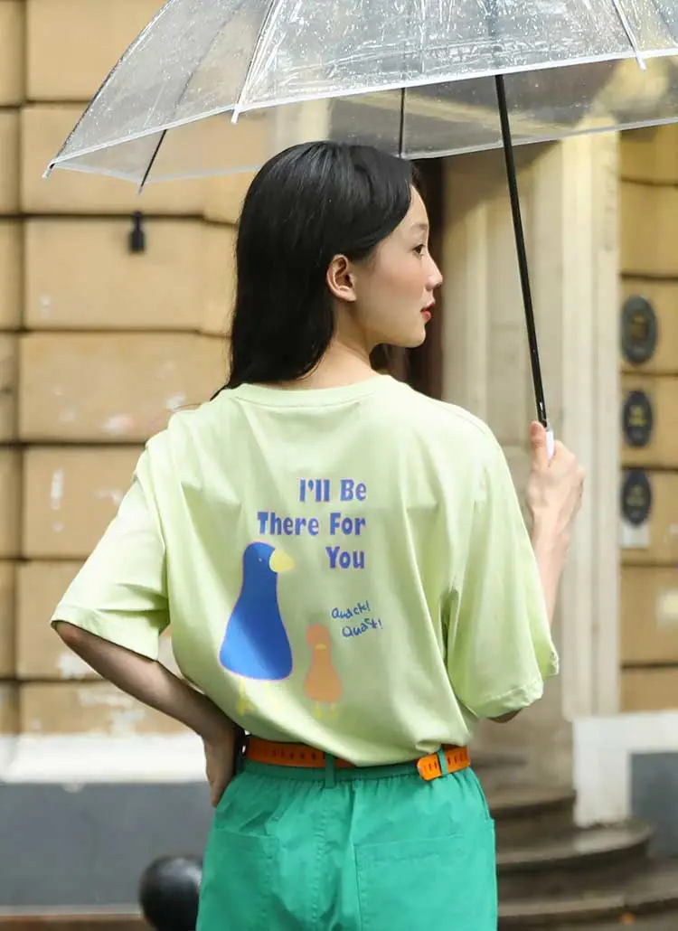 バードプリント半袖Tシャツ | pigment | 詳細画像1