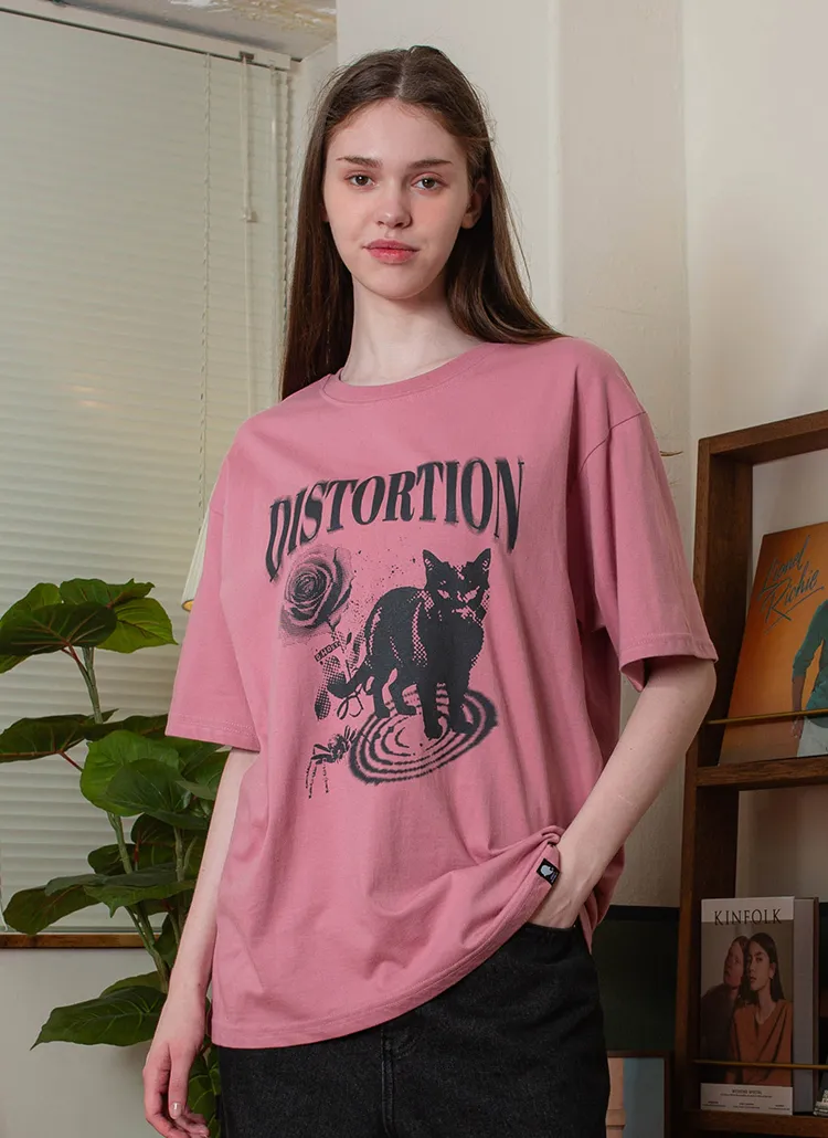 キャットプリント半袖Tシャツ | 詳細画像1