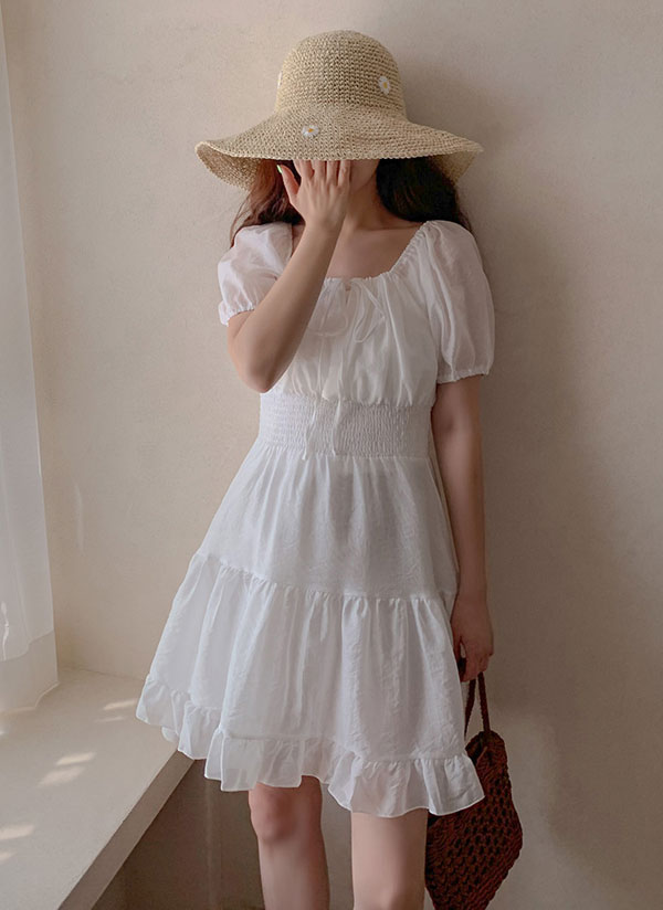 フラメンコ　ワンピース　ティアード　パフスリーブ　ボルドー　シージョ付 フラメンコ ワンピース ティアード パフスリーブ ボルドー