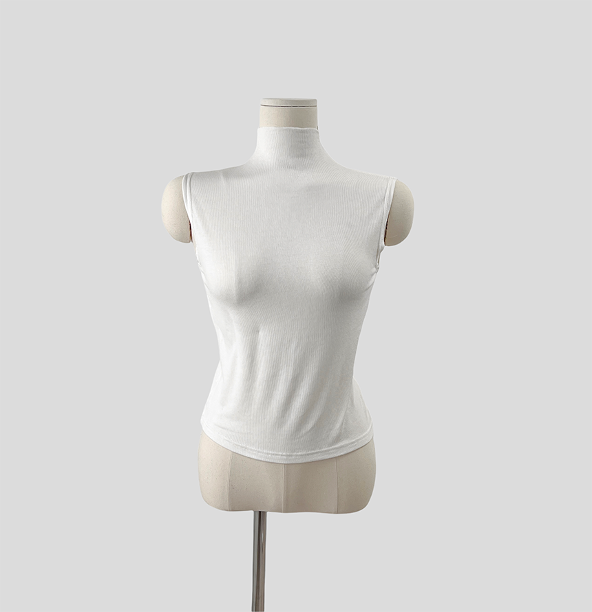 ハイネックリブノースリーブ | 詳細画像13