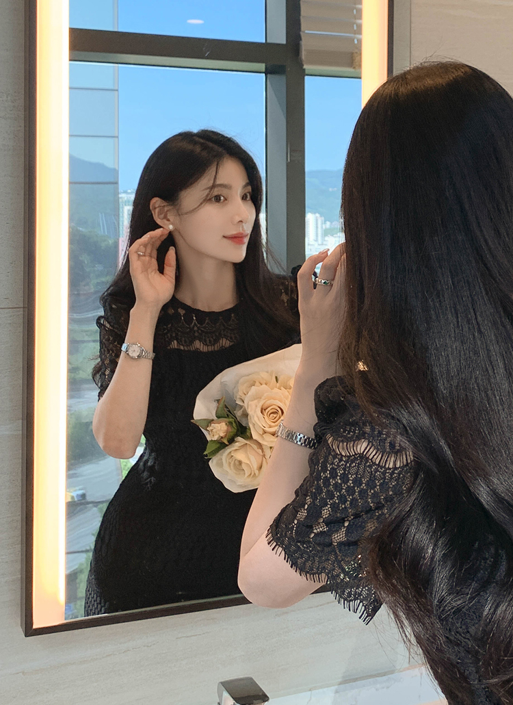 ☆ DHOLIC ワンピース 結婚式 レースワンピース パーティー 二次会 1 ニアナ niana 総レースロングレーススカート 結婚式ワンピース