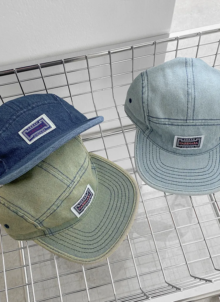 ラベルデニムキャンプキャップ | cream creme | 詳細画像1