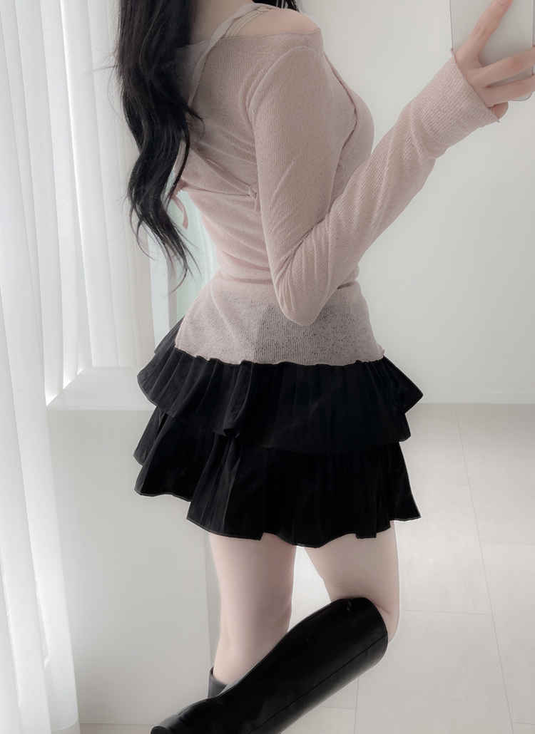 DRESSTERIOR スカート フリルジャージスカート : ZOZOTOWN Yahoo