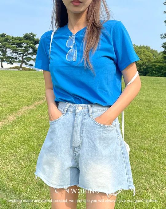 ラウンドネックシンプル半袖Tシャツ | twobing | 詳細画像4