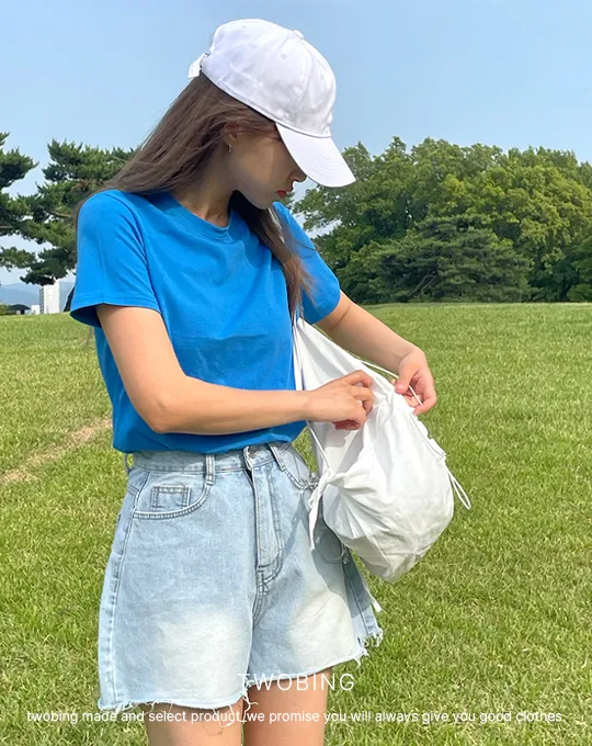 ラウンドネックシンプル半袖Tシャツ | twobing | 詳細画像5
