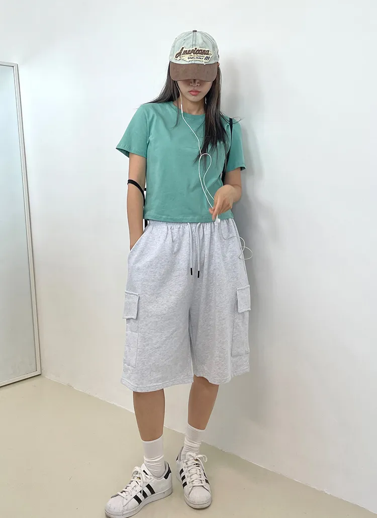 カーゴワイドスウェットハーフパンツ | twobing | 詳細画像1