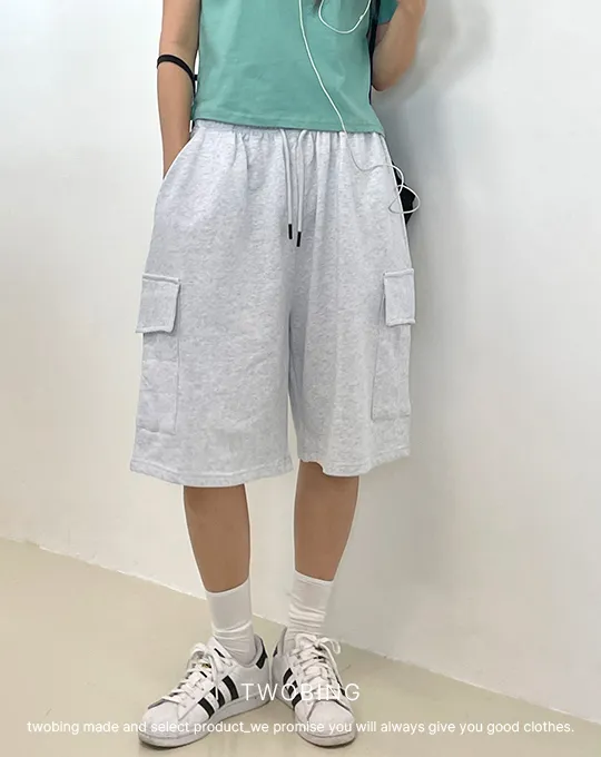 カーゴワイドスウェットハーフパンツ | twobing | 詳細画像1
